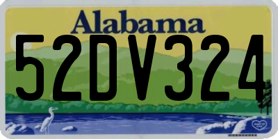 AL license plate 52DV324