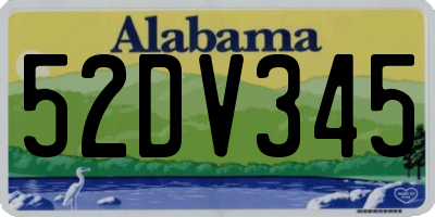 AL license plate 52DV345
