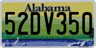 AL license plate 52DV350