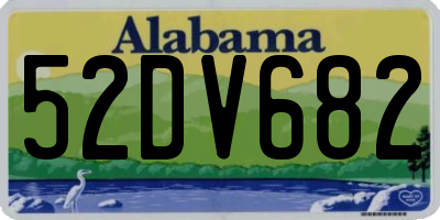 AL license plate 52DV682