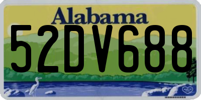 AL license plate 52DV688
