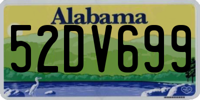 AL license plate 52DV699