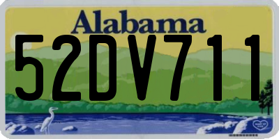 AL license plate 52DV711