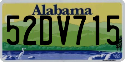 AL license plate 52DV715