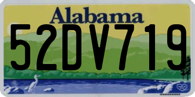 AL license plate 52DV719