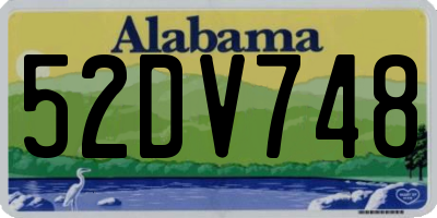 AL license plate 52DV748