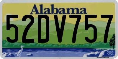 AL license plate 52DV757