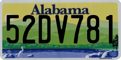 AL license plate 52DV781