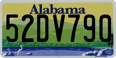 AL license plate 52DV790