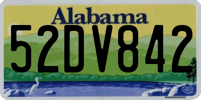 AL license plate 52DV842