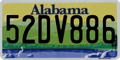 AL license plate 52DV886