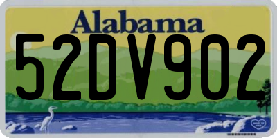 AL license plate 52DV902