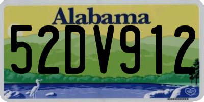AL license plate 52DV912