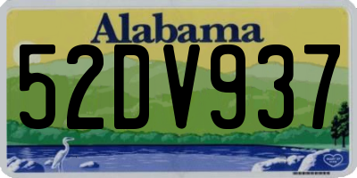 AL license plate 52DV937