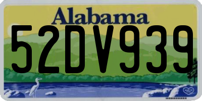 AL license plate 52DV939