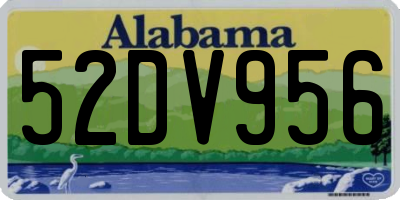 AL license plate 52DV956