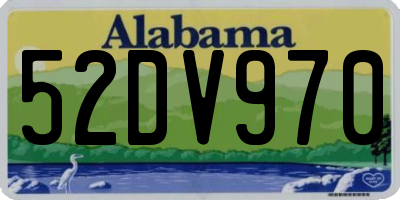 AL license plate 52DV970