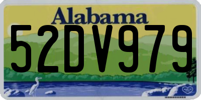 AL license plate 52DV979