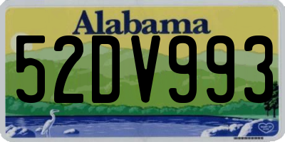 AL license plate 52DV993