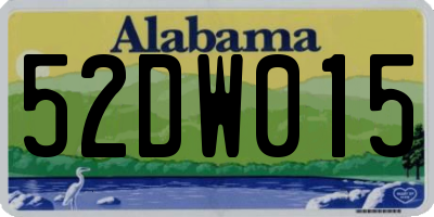AL license plate 52DW015