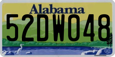 AL license plate 52DW048