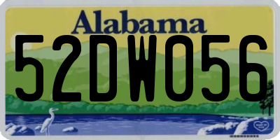AL license plate 52DW056