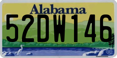 AL license plate 52DW146