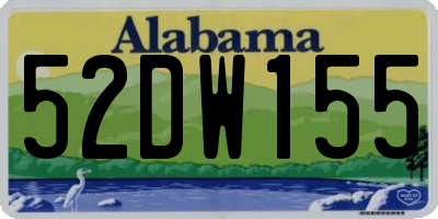 AL license plate 52DW155