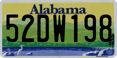 AL license plate 52DW198