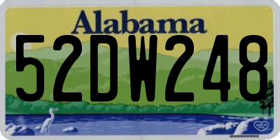 AL license plate 52DW248