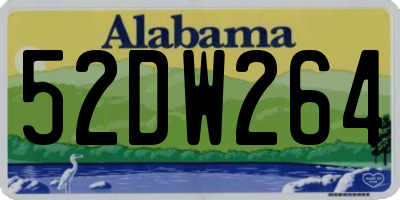 AL license plate 52DW264