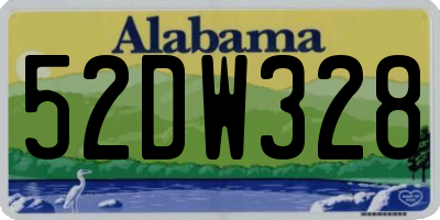 AL license plate 52DW328