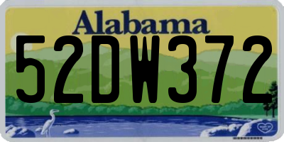 AL license plate 52DW372