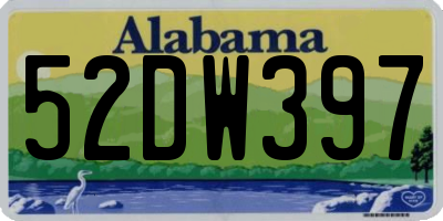 AL license plate 52DW397