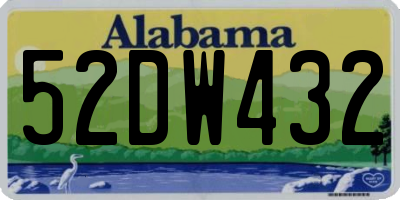 AL license plate 52DW432