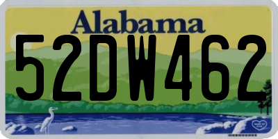 AL license plate 52DW462