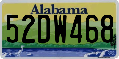 AL license plate 52DW468