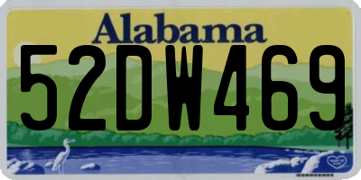 AL license plate 52DW469