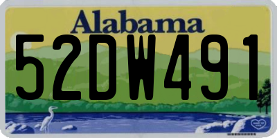 AL license plate 52DW491