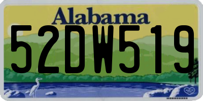 AL license plate 52DW519