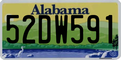 AL license plate 52DW591