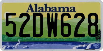 AL license plate 52DW628