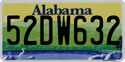 AL license plate 52DW632