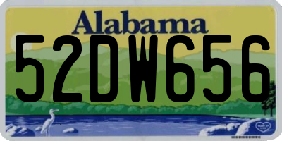 AL license plate 52DW656