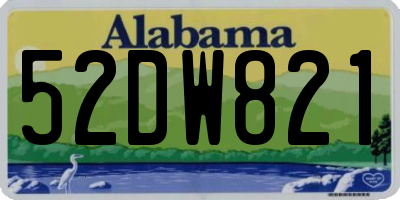 AL license plate 52DW821