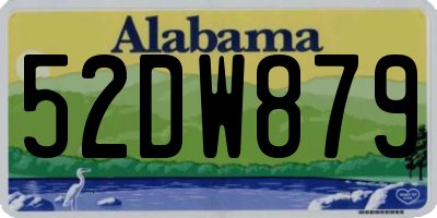 AL license plate 52DW879