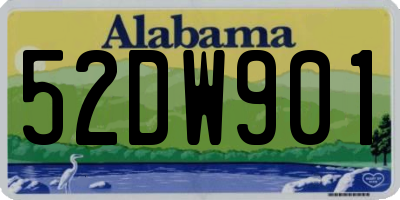 AL license plate 52DW901
