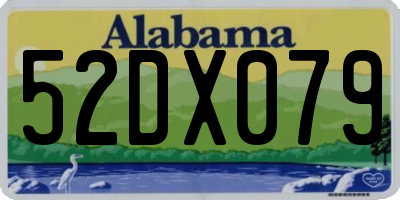 AL license plate 52DX079