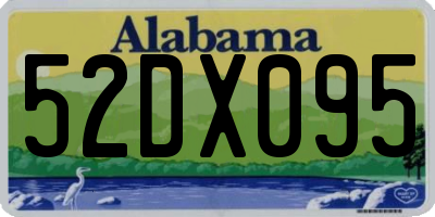 AL license plate 52DX095