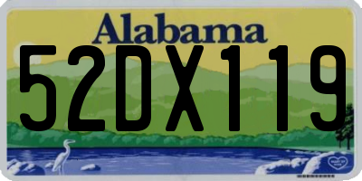 AL license plate 52DX119